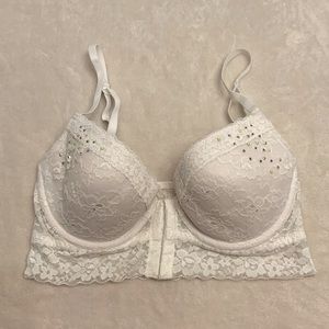 La Senza white crop bustier top bralette Size 34C